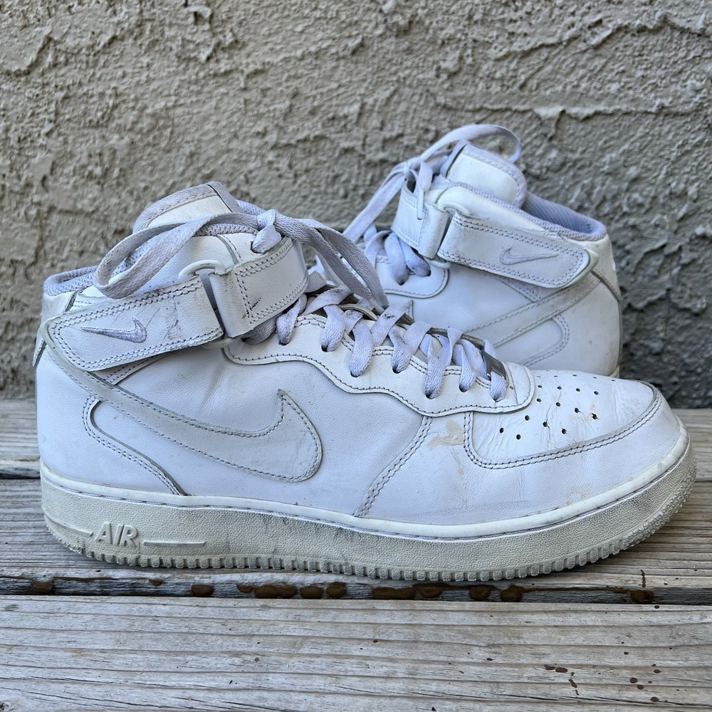 Nike Shoes Men Size 13 Air Force 1 Mid  White Sneakers Hi